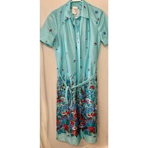 Vintage Nancy Flock Floral Dress